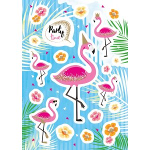 Herma DECOR Autocollants Flamingo Party Time, mica