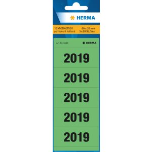 Herma Années 2019 pour classeurs, 60 x 26 mm,...