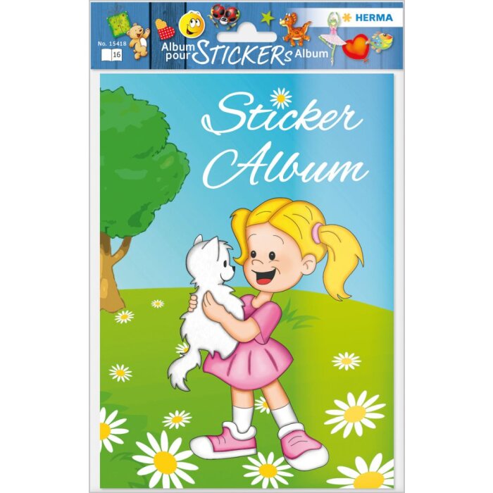 Herma Sticker Album à collectionner pour enfants, A5, "Meilleurs amis" (16 pages, vierges)