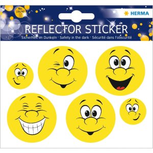 Autocollants réflecteurs Herma Happy Face