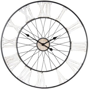 Horloge Ø 80x4 cm - 1xAA blanc - 5KL0136