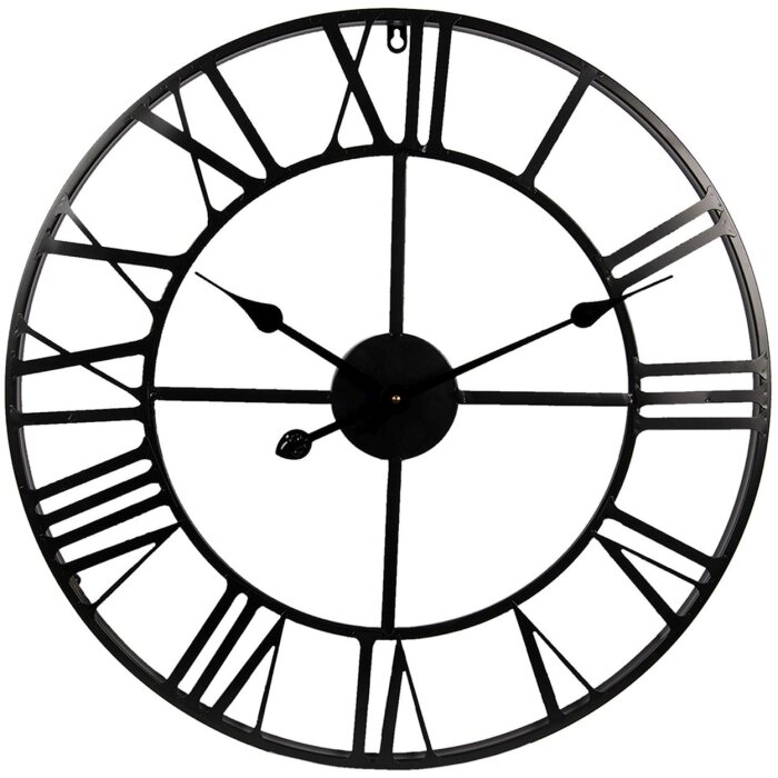 Horloge Ø 60x4 cm - 1xAA noir - 5KL0138