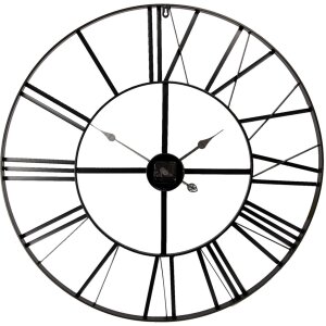 Horloge Ø 80x4 cm - 1xAA Blanc - Noir - 5KL0140M