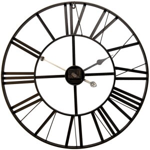 Horloge Ø 60x4 cm - 1xAA Blanc - Noir - 5KL0140S