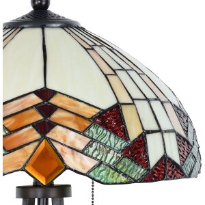 Lampe de Table Tiffany Complète Ø 40 cm multicolore - 5LL-5961