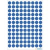 Étiquettes multi-usages bleues Ø 8 mm rond papier mat 540 pcs.