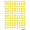 Étiquettes multi-usages jaunes Ø 8 mm rond papier mat 540 pcs.