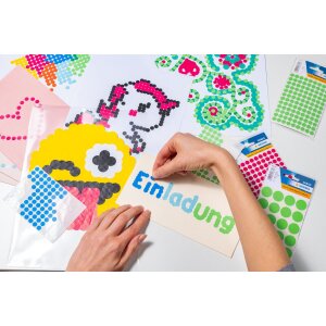 Étiquettes multi-usages blanches Ø 8 mm rond papier mat 540 pcs.