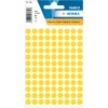 Étiquettes multi-usages jaunes Ø 8 mm rond papier mat 540 pcs.