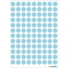 Étiquettes multi-usages bleues Ø 8 mm rond papier mat 540 pcs.