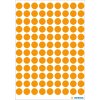 Étiquettes multi-usages orange Ø 8 mm rond papier mat 540 pcs.