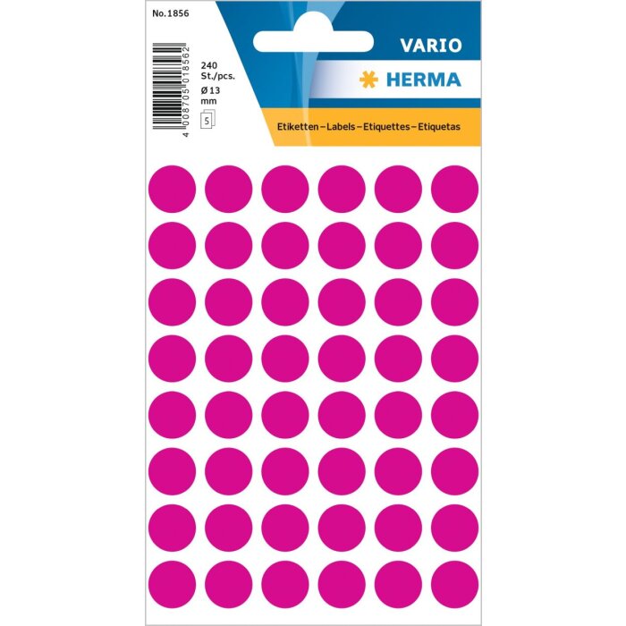 Vario points de couleur 12mm Ø rose