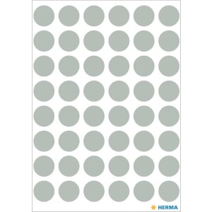 Étiquettes multi-usages grises Ø 12 mm rond papier mat 240 pcs.