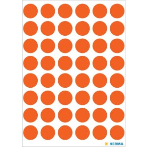 Étiquettes multi-usages rouges Ø 12 mm rond papier mat 240 pcs.