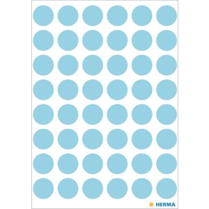 Étiquettes multi-usages bleues Ø 12 mm rond papier mat 240 pcs.