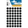 Étiquettes multi-usages noires Ø 12 mm rond papier mat 240 pcs.