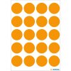 Étiquettes multi-usages orange Ø 19 mm rond papier mat 100 pcs.