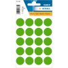 Étiquettes multi-usages vertes Ø 19 mm rond papier mat 100 pcs.