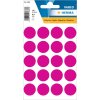 Étiquettes universelles rose Ø 19 mm rond papier mat 100 pcs.