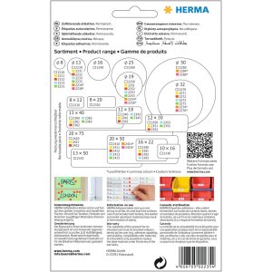 Étiquettes multi-usages vertes Ø 13 mm rond papier mat 2464 pcs.