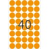 Étiquettes multi-usages orange vif Ø 19 mm rond papier mat 960 pcs.