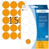 Étiquettes multi-usages orange vif Ø 32 mm rond papier mat 360 pcs.