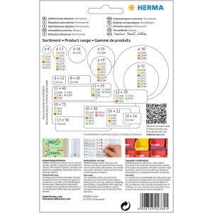 Étiquettes multi-usages blanches 16x22 mm papier mat 1344 pcs.