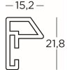 Steel Style cadre plastique 40x40 cm or