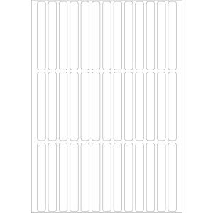 Étiquettes multi-usages blanches 6x50 mm papier mat 1248 pcs.