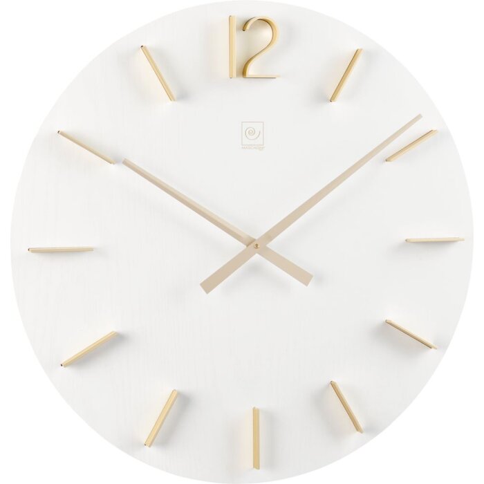 20QM578 Mascagni Horloge murale 50 cm blanc