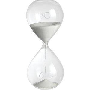 20QSIXTY Mascagni Sablier 30 cm blanc 60 minutes