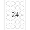 Étiquettes de sécurité blanches Ø 40 mm rond extrêmement adhésives film mat 600 pcs.