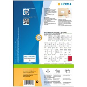 Étiquettes dadresse Premium A4, blanches 199,6x143,5 mm papier mat 200 pcs.