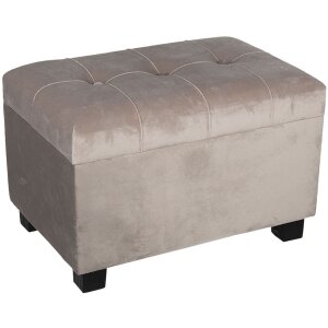 Tabouret-coffre 50x34x33 cm beige - 64061SBE