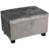 Coffre tabouret 50x34x33 cm gris foncé - 64061SDG