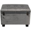 Coffre tabouret 50x34x33 cm gris foncé - 64061SDG