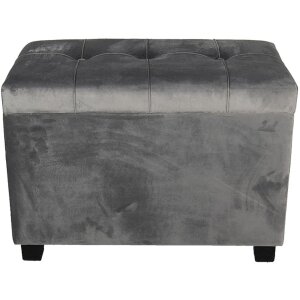 Tabouret-coffre 60x36x43 cm gris foncé - 64061LDG