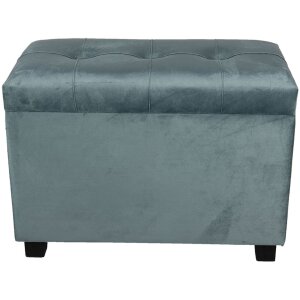 Tabouret-coffre 60x36x43 cm turquoise - 64061LT