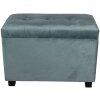 Tabouret-coffre 60x36x43 cm turquoise - 64061LT