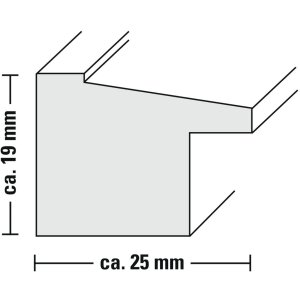 Cadre plastique Sierra, gris, 10 x 15 cm