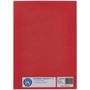 Protège-cahier papier HERMA A5 rouge foncé