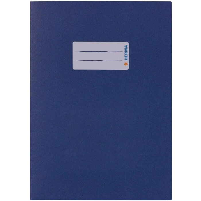 Protège-cahier papier A5 bleu foncé