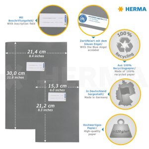 Protège-cahier papier HERMA DIN A5 jaune