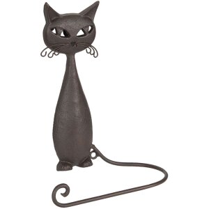 Porte-serviettes chat 6Y3175 brun 19x9x28 cm