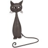 Porte-serviettes chat 6Y3175 brun 19x9x28 cm