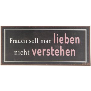 Plaque de texte 6Y3268D Marron - Blanc 30x13 cm Plaque en...