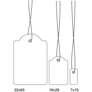 Étiquettes à suspendre 7x15 mm avec fil...