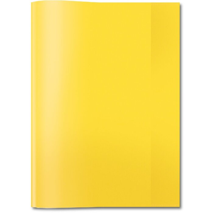 Protège-cahier PP A4 transparent-jaune