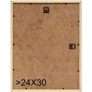 S233H1 Cadre en bois naturel avec bord extérieur blanc 20x28 cm