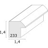 S233H1 Cadre en bois naturel avec bord extérieur blanc 20x28 cm